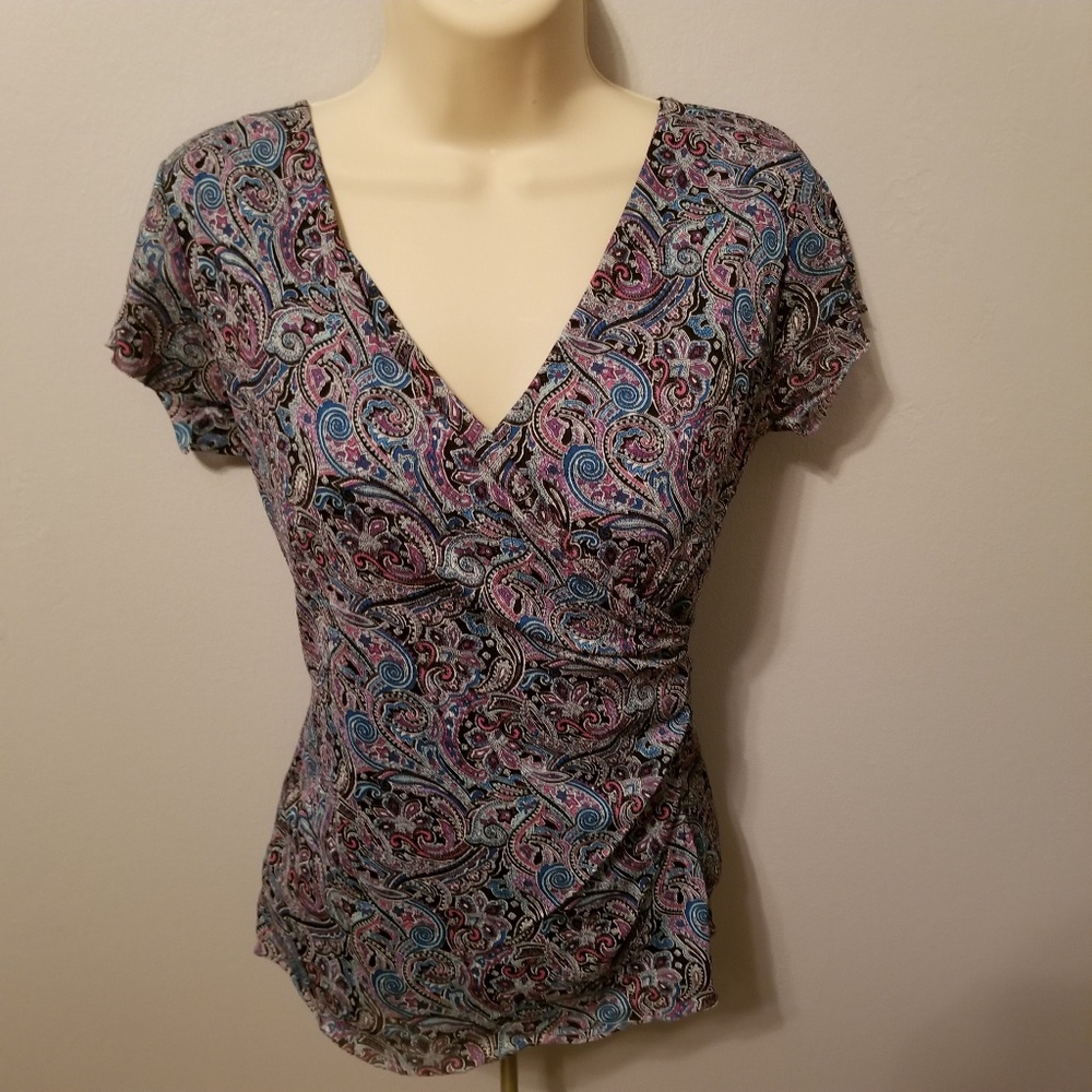 V neck wrap look top